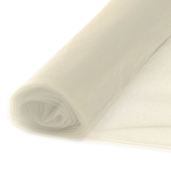 Фатин Кристалл средней жесткости блестящий арт.K.TRM шир.300см, 100% полиэстер цв.105 К уп.50м - слоновая кость Фатин Кристалл средней жесткости блестящий арт.K.TRM шир.300см, 100% полиэстер цв.105 К уп.50м - слоновая кость