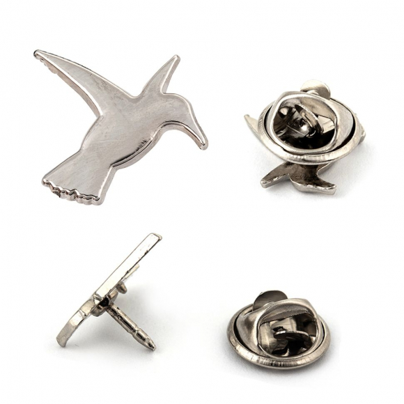 Декоративный элемент Птица крепление штырек и цанга TBY.R3744.3 14х16мм цв. никель, уп. 10шт