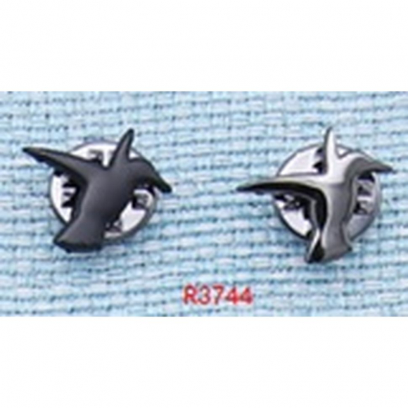 Декоративный элемент Птица крепление штырек и цанга TBY.R3744.3 14х16мм цв. никель, уп. 10шт