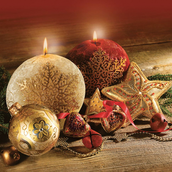 92692_Салфетки - трехслойные, Maki, коллекция "Рождественский обед"