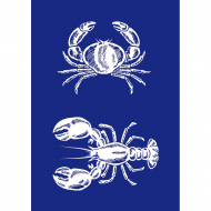 127413_Трафарет "Краб и лобстер" на сетчатой основе для высокоточного нанесения в наборе со шпателем