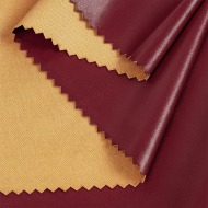 Кожа на трикотаже PU 220 г/м? шир.137 см арт.TBY.Lth.3129.2 цв.02 бордовый уп.1м