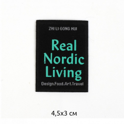 Аппликации пришивные арт.TBY.2411 Real Nordic Living 4,5х3см,черный уп.20 шт