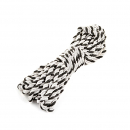 Шнур витой мебельный арт.SHDV322 5мм уп.10м черный/белый