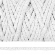 Шнур круглый х/б 06мм цв.белый уп.50м