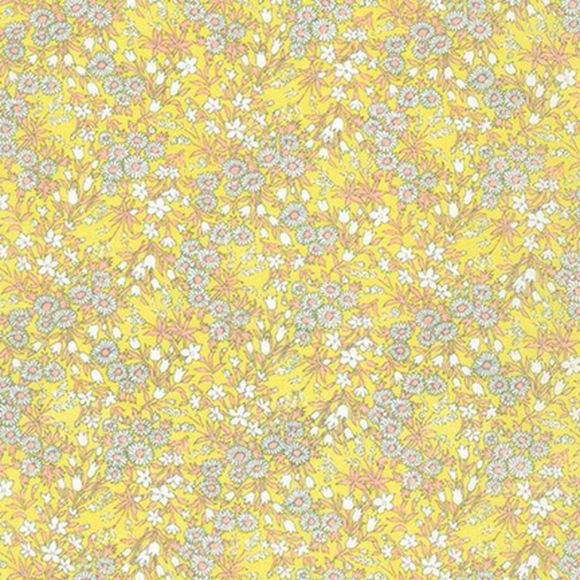 Ткань для пэчворка PEPPY Sevenberry Petite Lawn 122 г/м? 100% хлопок цв.SB-850337D1-2 YELLOW уп.50х55 см