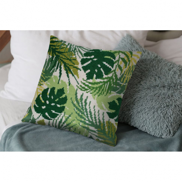 Набор для вышивания PANNA арт. PAN.PD-7398 Подушка. Тропики 40х40 см