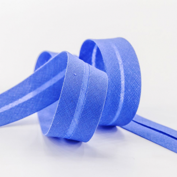 Косая бейка хлопок/полиэстер 20 мм, 25 м, цвет 93, барвинок