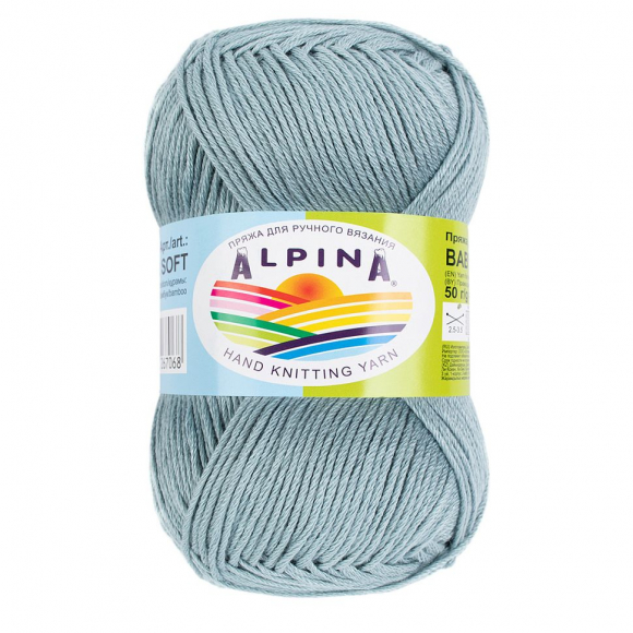 Пряжа ALPINA BABY SUPER SOFT (50% хлопок, 50% бамбук) 10х50г/150м цв.14 мятный