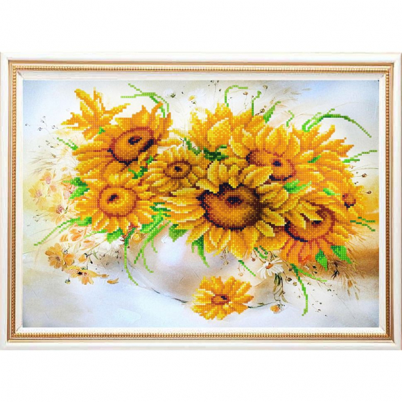 Рисунок на ткани (Бисер) КОНЁК арт. 9938 Солнечный букет 29х39 см