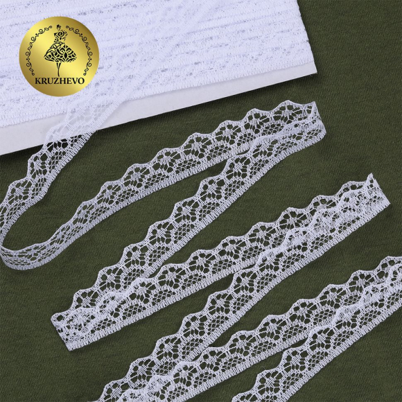 Кружево-трикотаж KRUZHEVO арт.TBY 150-2 шир.12мм цв.211 желтый уп.27,4м Кружево-трикотаж KRUZHEVO арт.TBY 150-2 шир.12мм цв.211 желтый уп.27,4м