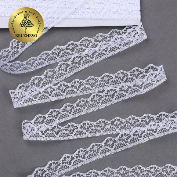 Кружево-трикотаж KRUZHEVO арт.TBY 150-2 шир.12мм цв.211 желтый уп.27,4м Кружево-трикотаж KRUZHEVO арт.TBY 150-2 шир.12мм цв.211 желтый уп.27,4м