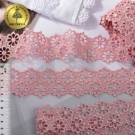 Кружево гипюр KRUZHEVO арт.TR.8G8184 шир.44мм цв.7 розовая пудра уп.9м