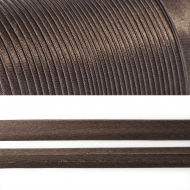 Косая бейка TBY атласная шир.15мм цв.F302 т.коричневый уп.132 м