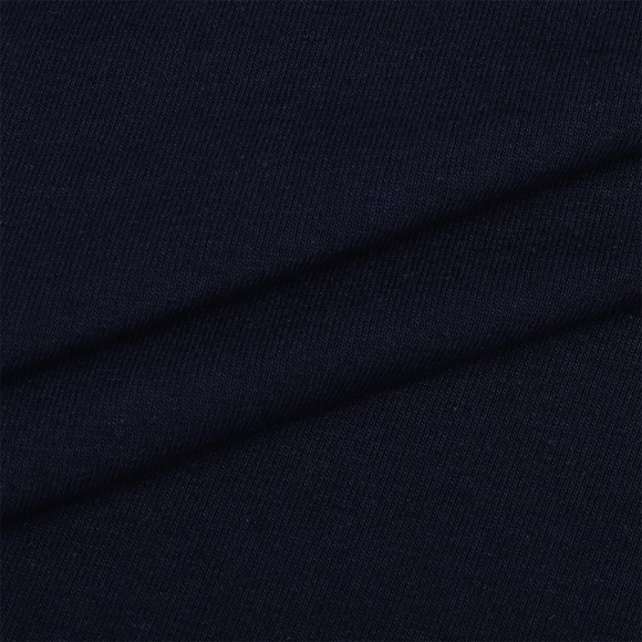 Ткань трикотаж Футер 2х нитка петля с лайкрой 230г пенье 180см индиго 19-3925 уп.6м