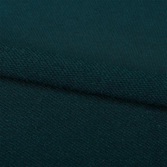 Ткань трикотаж Футер 3х нитка петля хлопок 320г пенье 190см зеленый опал 19-4916 уп.6м