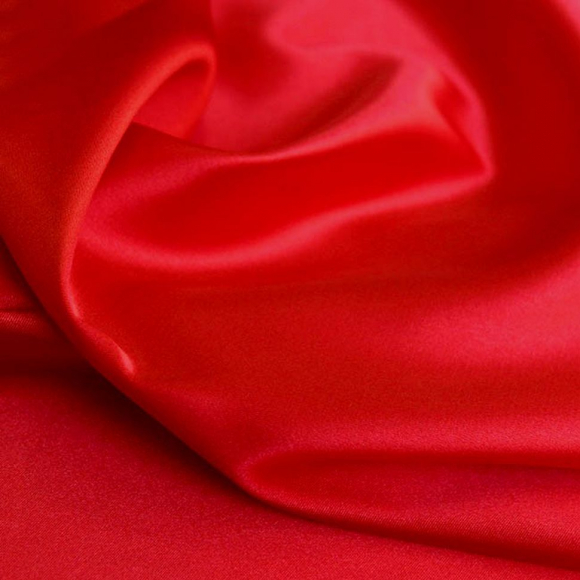 Ткань атлас стрейч 100г/м? 97% ПЭ 3% Спандекс шир.150см арт.Л4001 цв.109 красный уп.5м