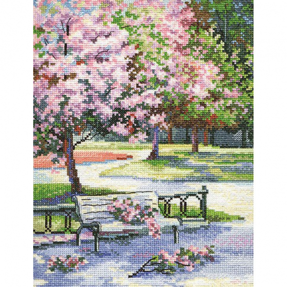 Набор для вышивания РТО арт.M486 Весной в парке 20х26 см