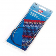 211204 PRYM Спицы круговые для вязания с гибкой черной леской 2мм 80см алюминий уп.1шт