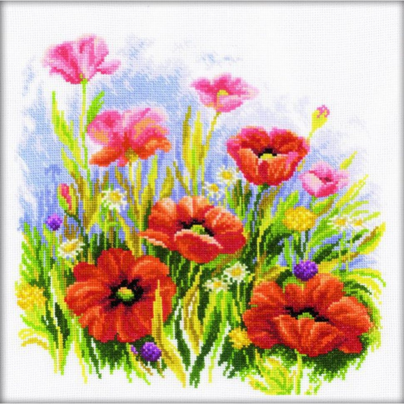 Набор для вышивания РТО арт.M140 Маки 30х30 см Набор для вышивания РТО арт.M140 Маки 30х30 см