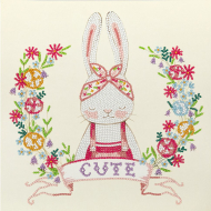 Кристальная мозаика ФРЕЯ арт.ALBP-297 Милая зайка (постер) 30х30 см