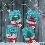 Набор для вышивания DIMENSIONS арт.DMS-70-08997 Рождественские украшения в банке 7,6х17,7 см Набор для вышивания DIMENSIONS арт.DMS-70-08997 Рождественские украшения в банке 7,6х17,7 см