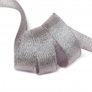 Лента IDEAL с люрексом арт.ТВ-ЛЮР шир.25мм цв.139 черный/серебро уп.22,85 м