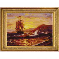 Рисунок на ткани (Бисер) КОНЁК арт. 1246 На морских просторах 45х60 см Рисунок на ткани (Бисер) КОНЁК арт. 1246 На морских просторах 45х60 см