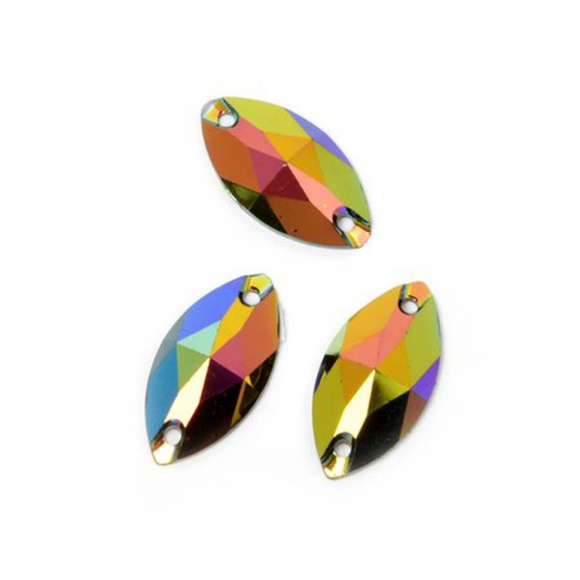 Стразы пришивные акриловые (Resin) Tesoro Crystal арт.TS.ED7.2.01 цв.1 9х18 мм уп.10шт