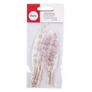 130530_Перья декоративные с прином "Розы и зиг-заг"