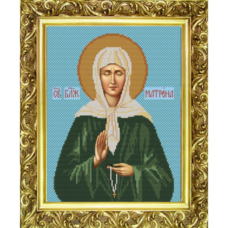 Рисунок на ткани (Бисер) КОНЁК арт. 9102 Святая Матрона 23х30 см