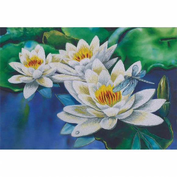 Набор для вышивания PANNA Живая картина арт. JK-2076 Нежные лотосы 19,5х14 см