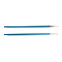 47503 Knit Pro Спицы съемные для вязания Zing 4мм для длины тросика 28-126см, алюминий, сапфир (т.синий) 2шт