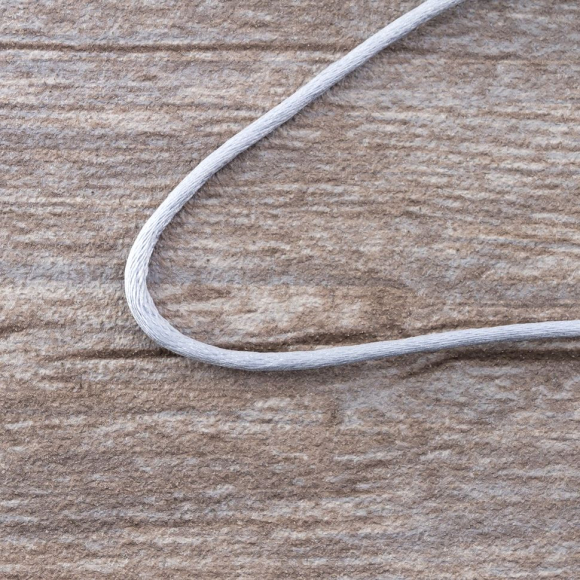 Шнур атласный SAFISA 2 мм, 25 м, цвет 27, серый светлый