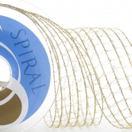 23963_Лента металлик-сетка SAFISA , 65 мм, 15 м, цвет 101, золото