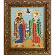 Рисунок на ткани (Бисер) КОНЁК арт. 9222 Св. Петр и Феврония 20х25 см