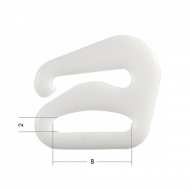 Крючок для бюстгальтера пластик ARTA.F. SF-0-3 d08мм, цв.001 белый, уп.50шт Крючок для бюстгальтера пластик ARTA.F. SF-0-3 d08мм, цв.001 белый, уп.50шт