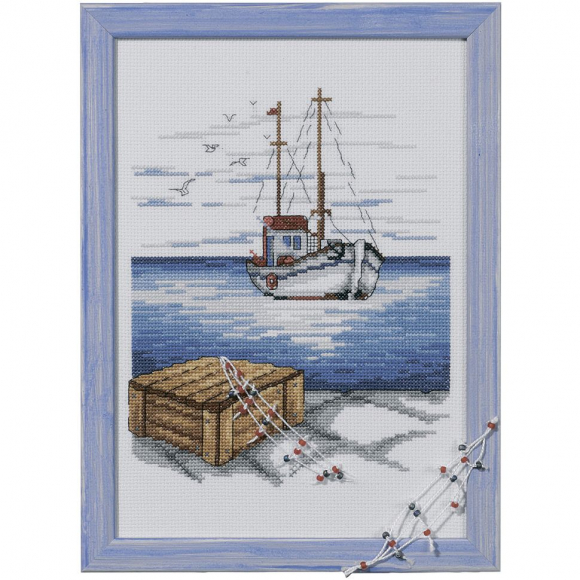 Набор для вышивания PERMIN арт.92-2308 Шхуна 20х28 см