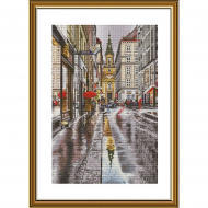 Набор для вышивания мулине НОВА СЛОБОДА арт.НВ3109 В дождь 27х41 см
