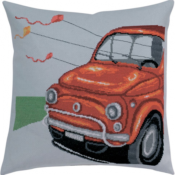 Набор для вышивания PERMIN арт.83-6117 Подушка Фиат 35х35 см