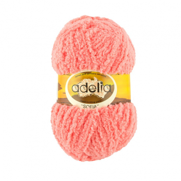 Пряжа ADELIA SOFIA (100% полиэстер) 10х50г/90м цв.17 розовый Пряжа ADELIA SOFIA (100% полиэстер) 10х50г/90м цв.17 розовый