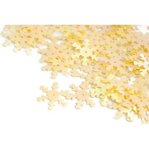 Пайетки россыпью арт.TBY-FLK524 18мм цв.020 св.желтый уп.50г