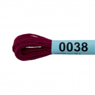 Нитки для вышивания Gamma мулине (0001-0206) 100% хлопок 24 x 8 м цв.0038 вишневый