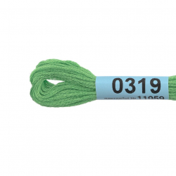 Нитки для вышивания Gamma мулине (0207-0819) 100% хлопок 24 x 8 м цв.0319 ярк.зеленый