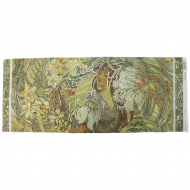 71045_Бумага рисовая с контурным золочением "Девушка в цветах"