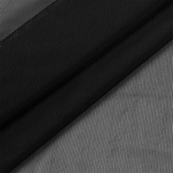 Сетка эластичная KRUZHEVO арт.TBY.068 80г/м? ш.160см цв.170 черный уп.50м