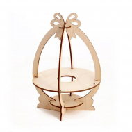 Заготовка из фанеры Подставка большая на 1 яйцо арт.CH.11507 Фаберже 145х145х210 мм