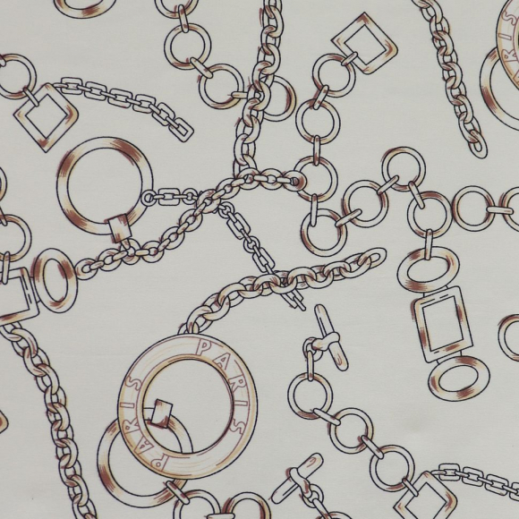 Ткань шелк Армани 90г/м? 97% полиэстер, 3% спандекс шир.145см арт.Р.18554.01 цв.01 молочный рул.30м