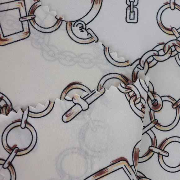 Ткань шелк Армани 90г/м? 97% полиэстер, 3% спандекс шир.145см арт.Р.18554.01 цв.01 молочный рул.30м