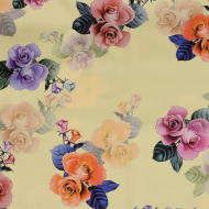 Ткань шелк Армани креп 90 г/м? 97% полиэстер, 3% лайкра шир.148 см арт.T.0346.4 цв.04 желтый рул.25м